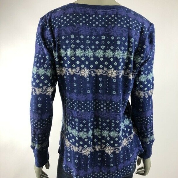 Victoria's Secret Fair Isle Thermal Knit Henley - Picture 6 of 7